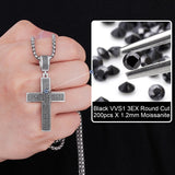 Dazzling Moissanite Hip-hop Cross Necklace - Hypoallergenic Choice for Easter Gifting to Family For Both Men and Women