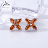 Horseshoe Clover Plated Moissanite Earrings & Necklace - Classic Design Daily Wear Hypoallergenic Ideal Gift