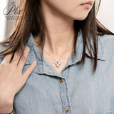 Elk Deer Shape S925 Sterling Silver 1CT Round  Moissanite Pendant Necklace