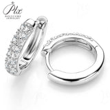 Moissanite Earring 1.6mm Diamond D Color VVS1 925 Sterling Sliver Plated White Gold Hoop Earring for Women Wedding Party Jewelry