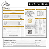 Wholesale Price Moissanite Stone Emerald Cut D Color Blue Green  VVS1 with GRA Certificate 0.5ct-10ct Gemstones