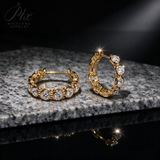 Lab Grown Diamond Earrings New Arrival Design 10K/14K/18K Solid Yellow Gold Round Cut Total3.2ct DEF VS Minimalist Stud Earrings for Women Hypoallergenic for Daily Wear Factory Direct Supply