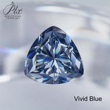 Lab Grown Loose Moissanite Diamond Wholesale Multicolor Trillion Shape VVS1 Clarity for Gemstone Making GRA Certificate Beads