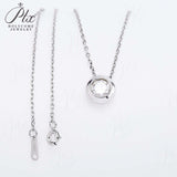 Moissanite  Pendant Luxury 1 Carat VVS1 Rose Gold K Red Color Necklace Clavicle Chain GRA Certified Lab Diamond Women Charms