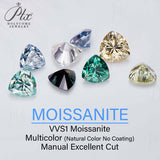 Lab Grown Loose Moissanite Diamond Wholesale Multicolor Trillion Shape VVS1 Clarity for Gemstone Making GRA Certificate Beads