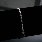 Tennis Bracelets Moissanite Round Bubble Diamond 4mm for Woman Men 925 Silver Plated Hip Hop Chain Bracelet Suitable as a Gift