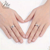 Couple Rings Featuring VVS1 Grade Moissanite crafted with a minimalist design suitable for banquets and engagement occasions