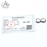 1CT Customize Earrings Moissanite Lab Grown Emerald/Ruby/Sapphire 925 Silver Hypoallergenic Factory Direct Sales for Women Gift