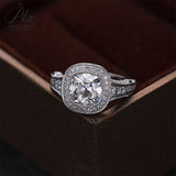 Vintage European Cut Cushion Halo Moissanite Ring Women Only Gifts For Festivals And Anniversaries