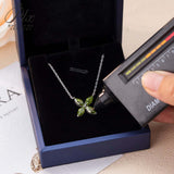 925 Sterling Silver D Color VVS1 Moissanite Four-leaf clover Necklace Daily Wear Gift-Giving
