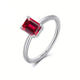 Emerald Cut Ring 1-10CT Moissanite&Ruby&Sapphire&Zambian 925 Sterling Silver Wedding Eternal Band Anniversary Gift Classical