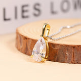 8-16 CT Custom Necklace Pear Cut Moissanite White 925 Sterling Silver Jewelry High-Quality Premium Christmas Gift Hypoallergenic