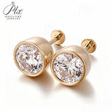 925 Sterling Silver Fine Jewelry Hoop Earrings Set 0.5ct 1ct 2ct Round Lab Grown Diamond Hypoallergenic Custom Brand Earrings Factory Direct Daily Match Ideal Gift