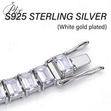 4*6mm Emerald Cut Moissanite Bracelets For Women Man S925 Silver Lab Diamond Bracelet Wedding Party Fine Jewelry