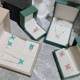 Stud Earring Necklace Jewelry Set Lab Paraiba Sapphire S925 Sterling Silver Marquise Pear are suitable for engagements