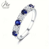 S925 Silver Gemstone Ring with Brilliant Cut Moissanite Stones More Choices Of Color Elegant & Stylish Jewelry for Women