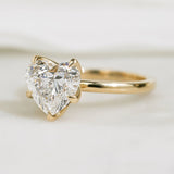 Lady's Diamond Rings Customize 5Prongs Heart Shape 10k 14k 18k Gold IGI Certificate Wedding Engagement Band Gift Hypoallergenic