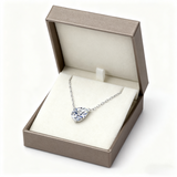 1-2CT Pear Cut Moissanite/Zircon Pendant Necklace S925 Silver East West Solitaire Water Drop Diamond Neck Chain for Women Jewelry