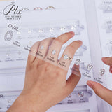 CUSTOM ZIRCON SETS - COMPARISON CHART FOR VARIOUS SHAPES AND SIZES SUITABLE FOR JEWELRY TOOLS