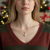 Princess Cut Classic Necklace 1/2/3CT D Color Moissanite S925 Plated White Yellow Rose Gold Chain for Engagement Chrisrmas Charm