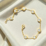 Moissanite Bracelet with 2.4CT D White/Black/Vivid Blue/Green Round Moissanite 925 Silver Plated Gold Women Man Party Gift Daily