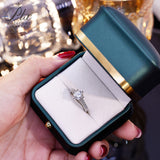 Moissanite Ring 6 Claws Silver Ring 12 Colors Round 1CT 925 Sterling Sliver Fine Jewelry Birth Stones Wedding Gift Jewel Ring