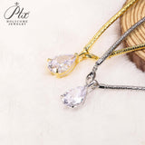 8-16 CT Custom Necklace Pear Cut Moissanite White 925 Sterling Silver Jewelry High-Quality Premium Christmas Gift Hypoallergenic