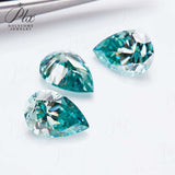 Multicolor Pear Shape Moissanite Diamond Wholesale Loose Stones Lab Grown for Gemstone Charms Engagement Jewelry GRA Certificate