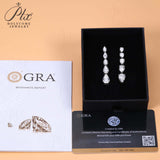 Pear-shaped Earrings Set with D/VVS Grade Moissanite & Colored Gemstones  This Jewelry Is An Ideal Choice for Party Gifts