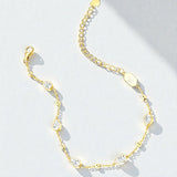 Elegant Moissanite Teardrop Bracelet Pear Shape Gem Beaded Chain Chic Women’s Everyday Jewelry Delicate Shine Fashion Gift