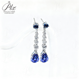 Custom Earrings Lab Grown Gemstones Pear Shape 925 Silver Anniversary Birthday Gift Hypoallergenic No Fade Factory Outlet Charm