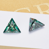 100% Real Moissanite Stone Triangle Cut Multicolor VVS1 Loose Beads With Certificate For Women Jewelry Making Charms Wholesale