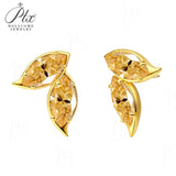 Double Clover Earrings with 2CT D Color Marquise Cut Moissanite 925 Silver Plated White Yellow Gold Ear Stud Fashion Daily Jewely