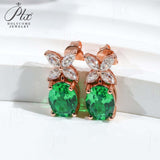 Moissanite Earrings Emerald/Ruby/Sapphire Styles 925 Silver Gift-Ready Hypoallergenic Fade-Resistant Factory-Direct Women Only