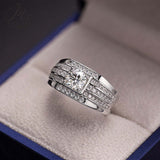 Round Moissanite Half-Eternity Ring for Men Only Gifts For Festivals And Anniversaries