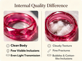 Lab Grown Yellow Garnet & Lab Grown Ruby Ring AGL Certified Faceted Cut Band Direct From Factory Elegant Jewelry Suitable For Daily Wear