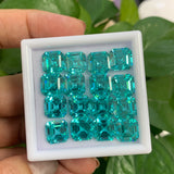 Asscher Cut Lab-Grown Paraiba Loose Stones - Delicate Christmas Gift & DIY Jewelry Option