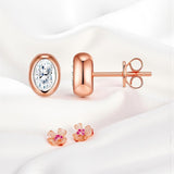 1CT Round Moissanite Diamond Stud Earrings for Women S925 Sterling Silver Earring Wedding Party Fine Jewelry