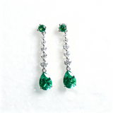 Custom Earrings Lab Grown Gemstones Pear Shape 925 Silver Anniversary Birthday Gift Hypoallergenic No Fade Factory Outlet Charm