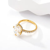 Cushion-Cut Moissanite Ice-Flake Cut Ring 10K/14K/18K Gold Classic Design Sparkling Engagement & Wedding Jewelry Gift