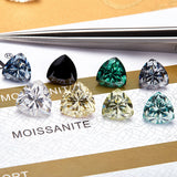 Lab Grown Loose Moissanite Diamond Wholesale Multicolor Trillion Shape VVS1 Clarity for Gemstone Making GRA Certificate Beads