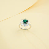 Customize Ring Cushion Cut Lab Grown Ruby Sapphire Columbia 925 Silver No Fade Hypoallergenic Anniversary Gifts Party Banquet