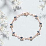 Moissanite Bracelet with 2.4CT D White/Black/Vivid Blue/Green Round Moissanite 925 Silver Plated Gold Women Man Party Gift Daily