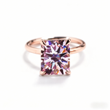 Ruby/Sapphire/ZambiaMoissanite Plated 11-Color Radiant-Cut Ring Classic Ladies' Jewelry Holiday Gift Anti-Allergic