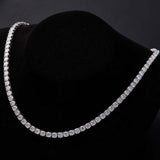 6.5mm Tennis Bracelet/Necklace Exquisite D-Color Moissanite Unisex Elegant Jewelry Anniversary Gift Allergy-Resistant