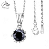 Moissanite Necklace Snowflake Pendant Multicolor Round Cut 925 Sterling Silver 1ct  For Women Wedding Bridal Fine Jewelry Charms