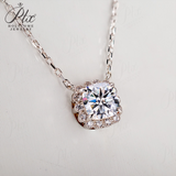 Holycome Pendant 925 Silver 38cm-42cm  Moissanite VVS1 Engagement Pendant Necklace for Women Anniversary Gift