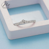 Round Moissanite Wishbone Stackable Band Ring Women Only Gifts For Festivals And Anniversaries