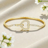 Moissanite Round Cut Multi Style Lock Design Bracelet Premium Radiant Jewelry Versatile Lock Trendy Bracelet Popular Gift Idea