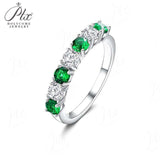 S925 Silver Gemstone Ring with Brilliant Cut Moissanite Stones More Choices Of Color Elegant & Stylish Jewelry for Women
